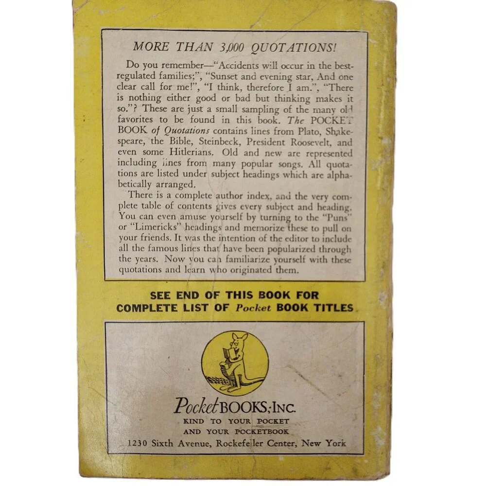 The Pocket Book of Quotations A Victory Book Campaign 1942TPB by Davidoff